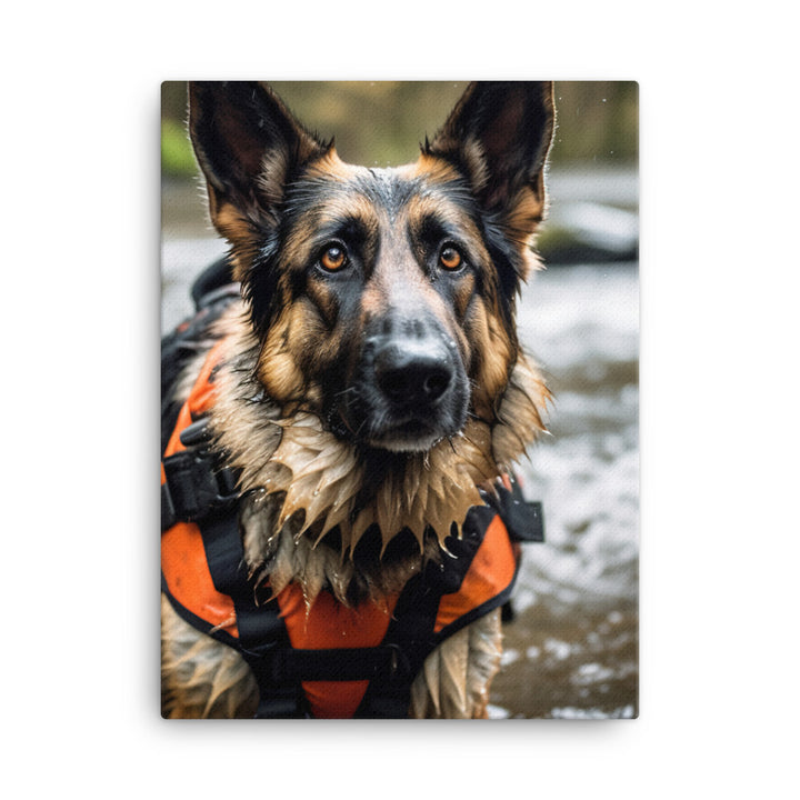 German Shepherd Canvas - PosterfyAI.com