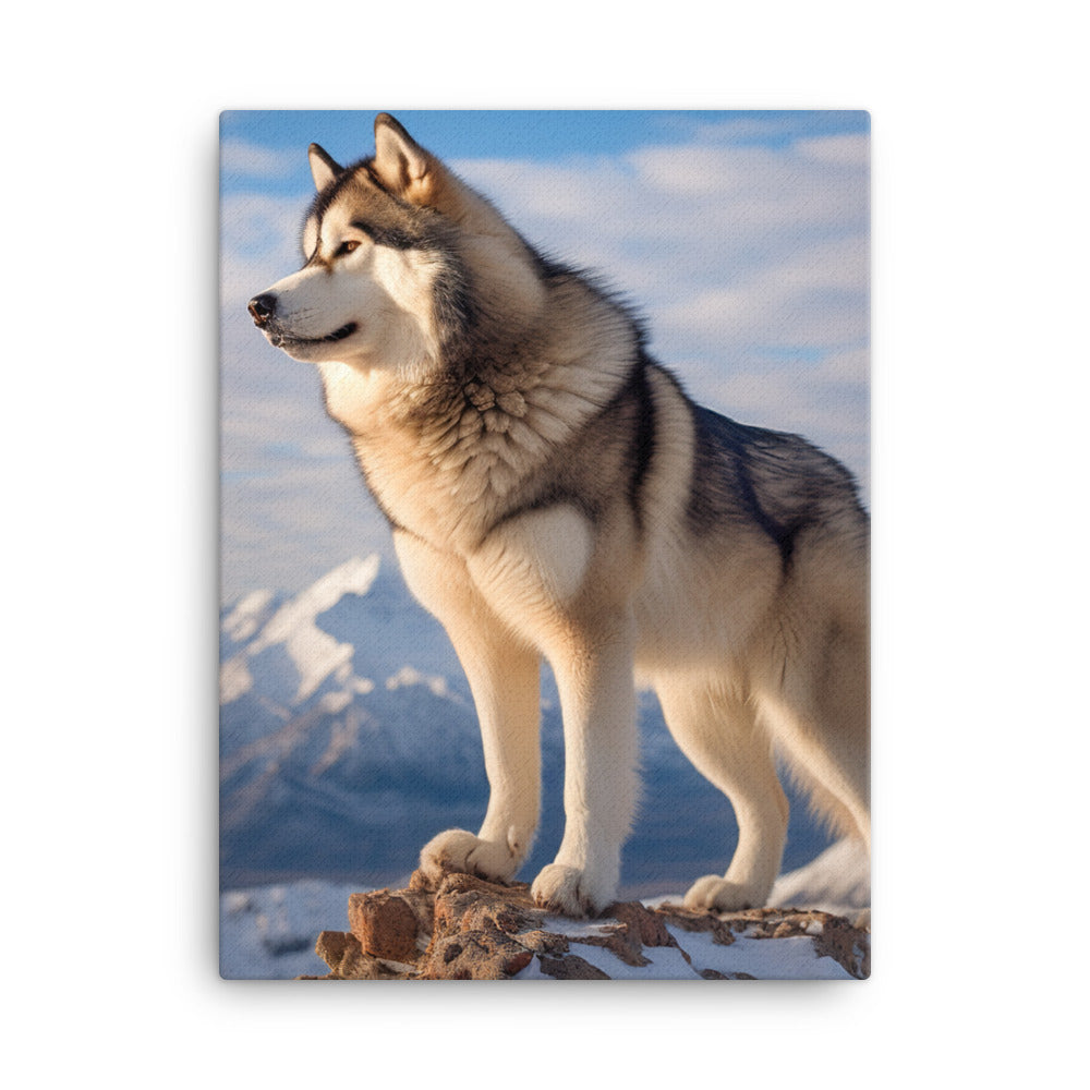 Alaskan Malamute Canvas - PosterfyAI.com