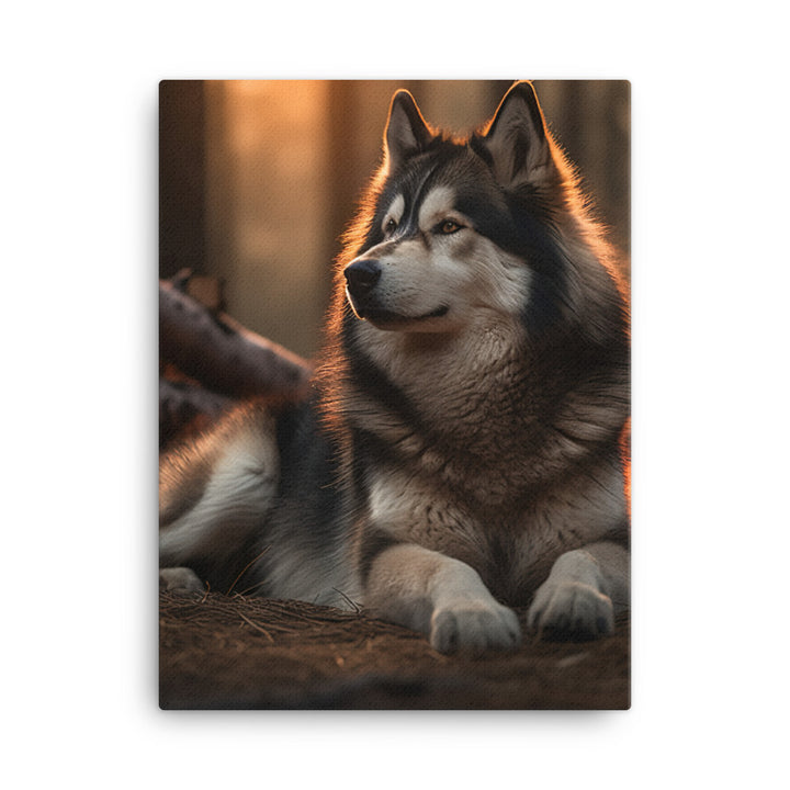 Alaskan Malamute Canvas - PosterfyAI.com