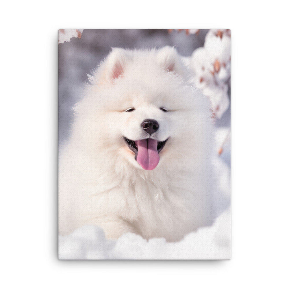 Samoyed Canvas - PosterfyAI.com