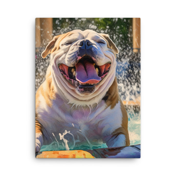 Bulldog Canvas - PosterfyAI.com