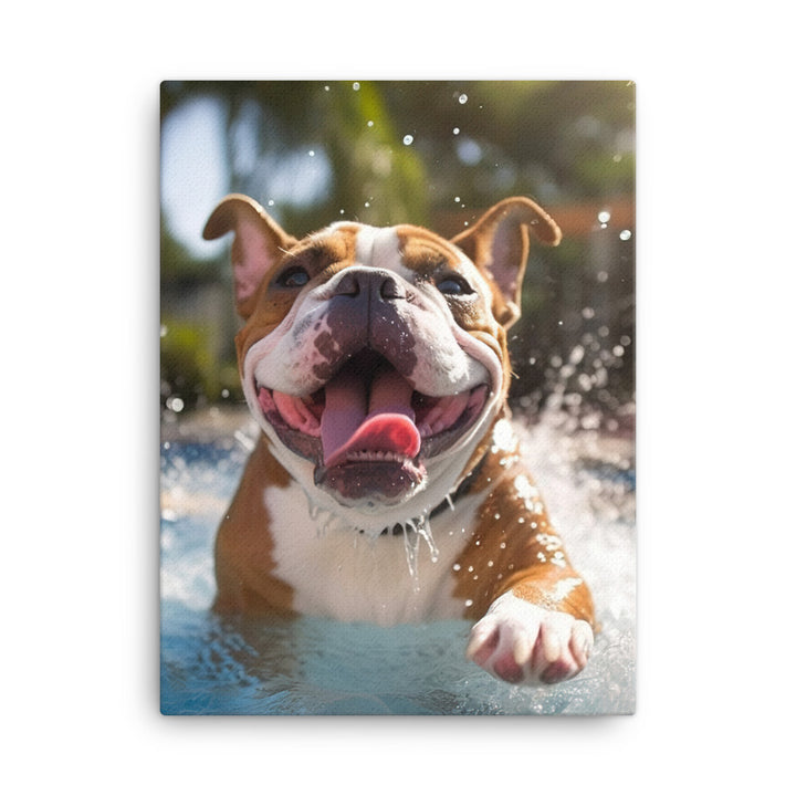 Bulldog Canvas - PosterfyAI.com