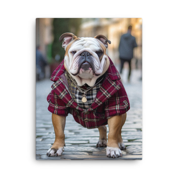 Bulldog Canvas - PosterfyAI.com