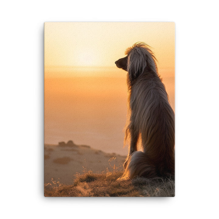 Afghan Hound Canvas - PosterfyAI.com