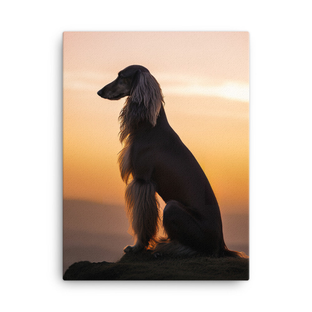 Afghan Hound Canvas - PosterfyAI.com