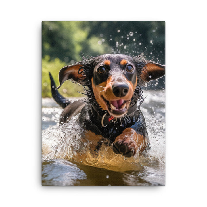 Dachshund Canvas - PosterfyAI.com