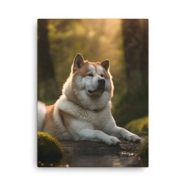 Akita Canvas - PosterfyAI.com