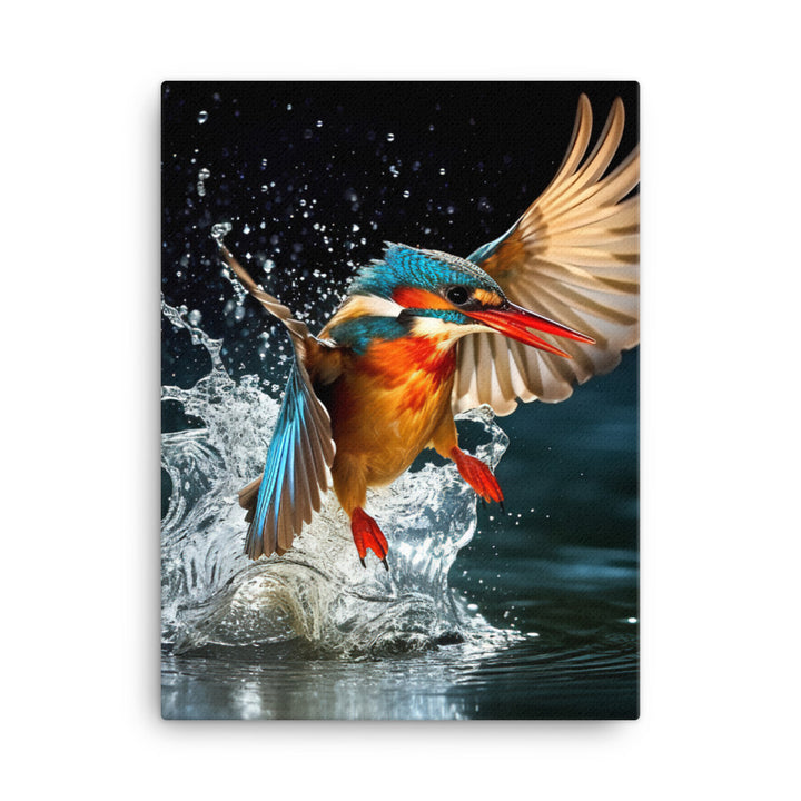 Kingfisher Canvas - PosterfyAI.com