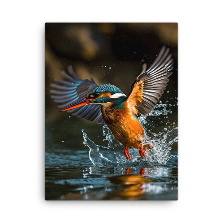 Kingfisher Canvas - PosterfyAI.com