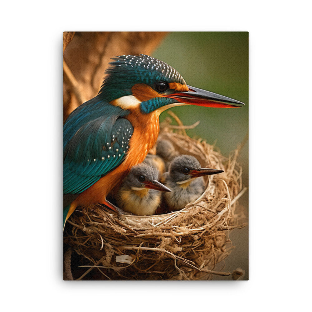 Kingfisher Canvas - PosterfyAI.com