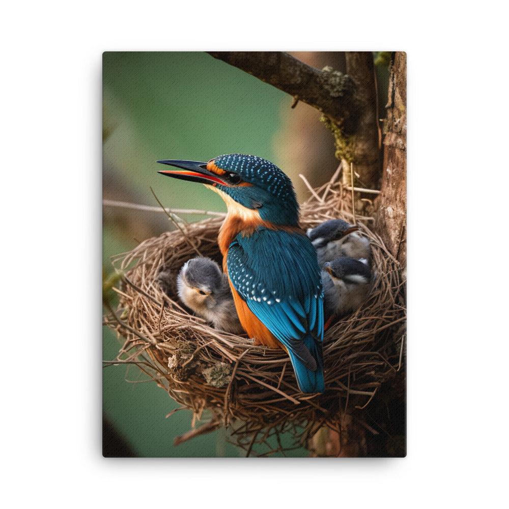 Kingfisher Canvas - PosterfyAI.com