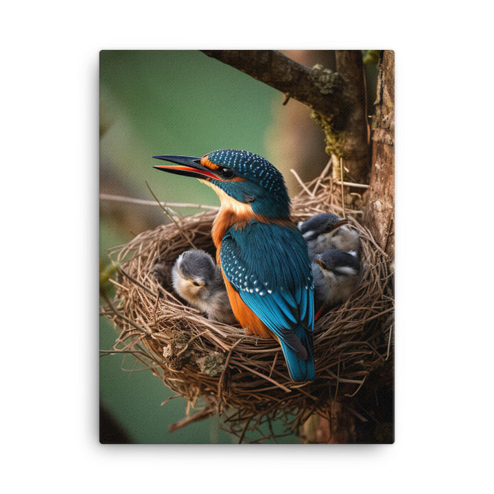 Kingfisher Canvas - PosterfyAI.com