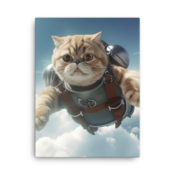 Exotic Shorthair Pilot Canvas - PosterfyAI.com