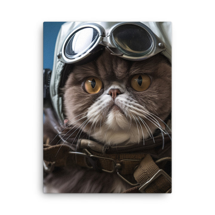 Exotic Shorthair Pilot Canvas - PosterfyAI.com