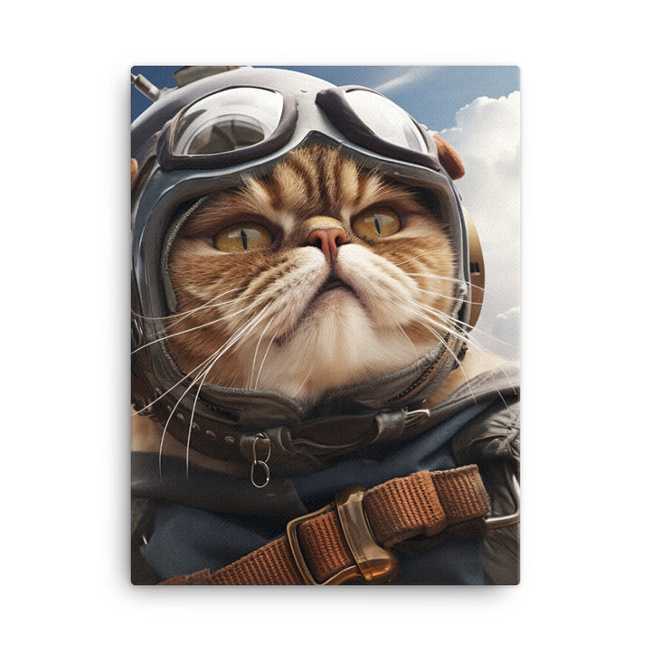 Exotic Shorthair Pilot Canvas - PosterfyAI.com