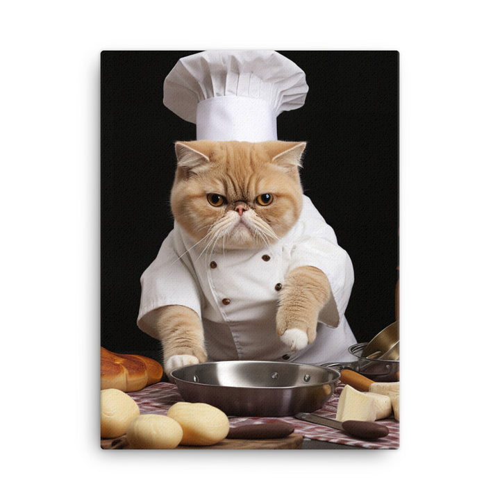 Exotic Shorthair Chef Canvas - PosterfyAI.com