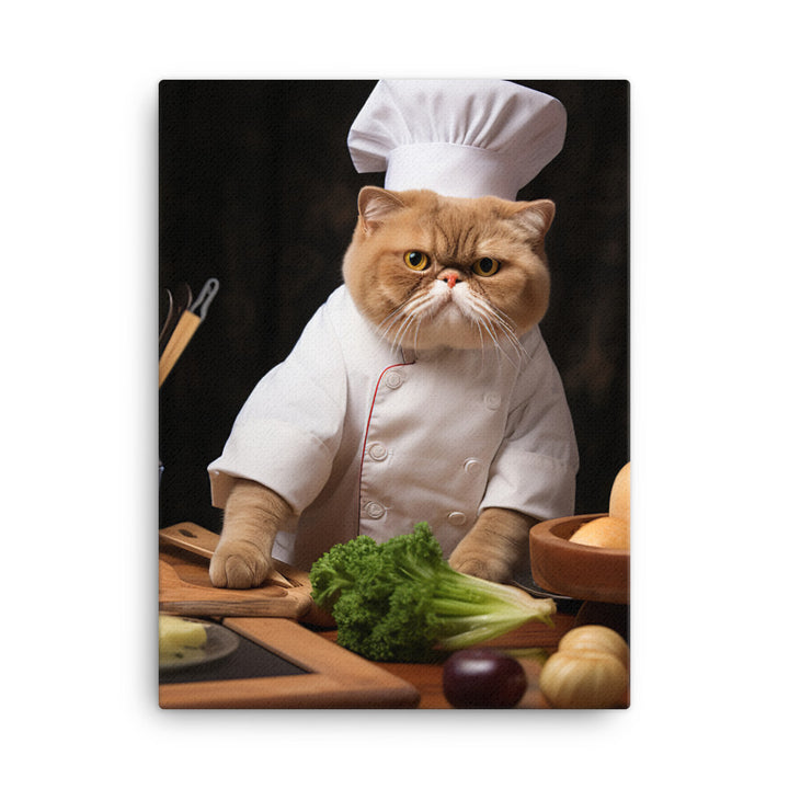 Exotic Shorthair Chef Canvas - PosterfyAI.com
