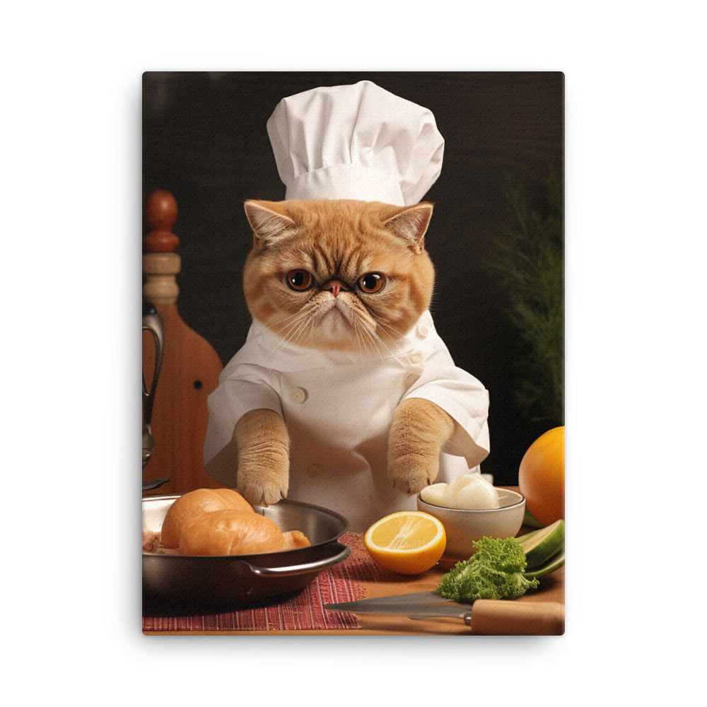 Exotic Shorthair Chef Canvas - PosterfyAI.com