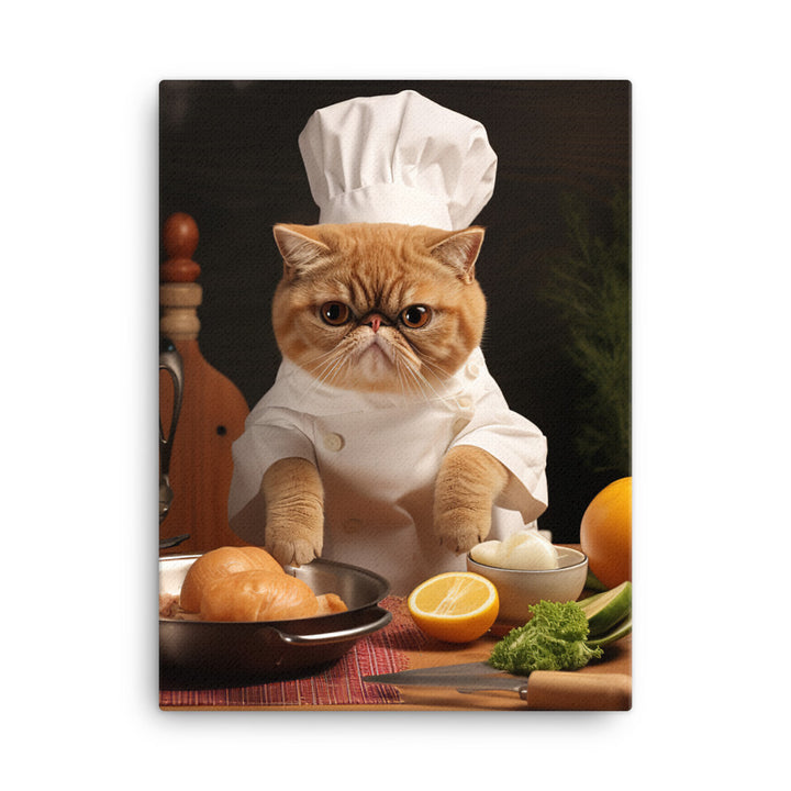 Exotic Shorthair Chef Canvas - PosterfyAI.com