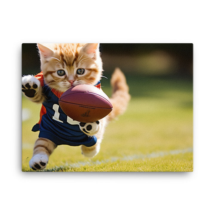 Exotic Shorthair Football Player Canvas - PosterfyAI.com