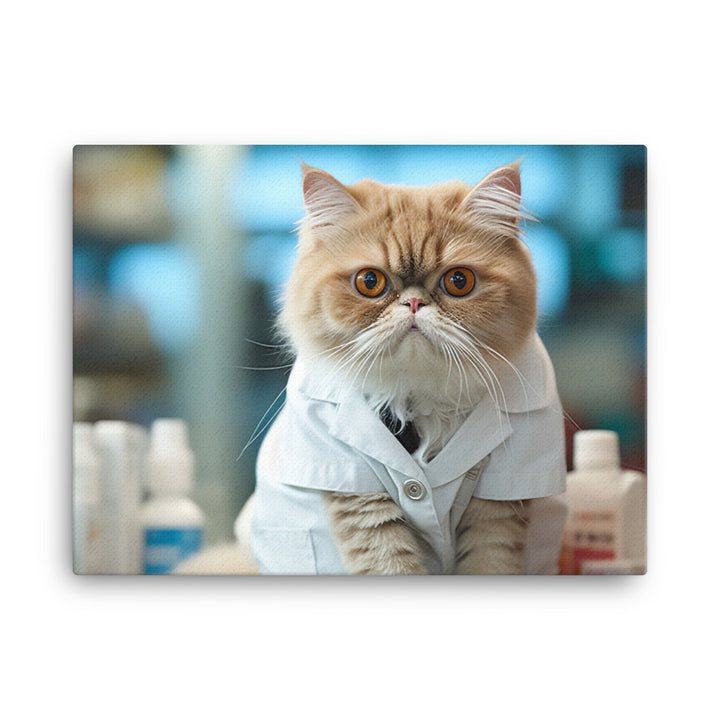 Exotic Shorthair Pharmacist Canvas - PosterfyAI.com