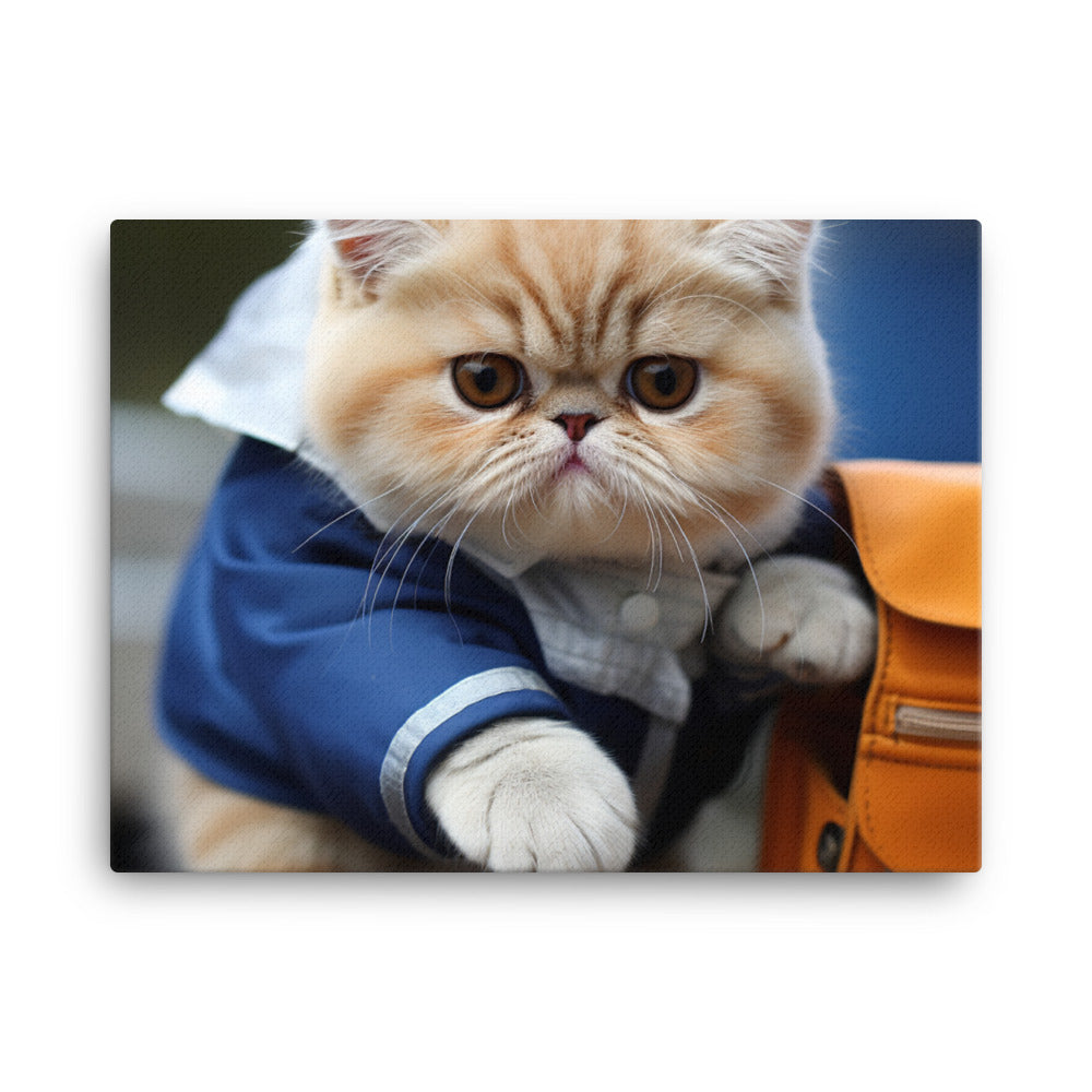 Exotic Shorthair Mail Carrier Canvas - PosterfyAI.com