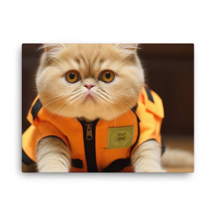 Exotic Shorthair Paramedic Canvas - PosterfyAI.com