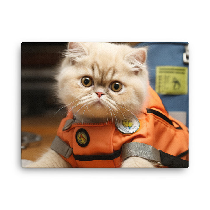 Exotic Shorthair Paramedic Canvas - PosterfyAI.com