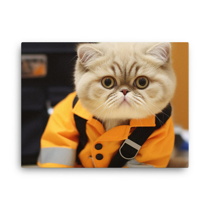 Exotic Shorthair Paramedic Canvas - PosterfyAI.com