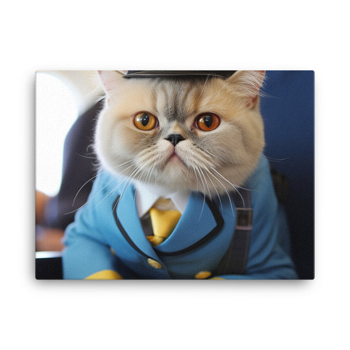Exotic Shorthair Cabin Crew Canvas - PosterfyAI.com