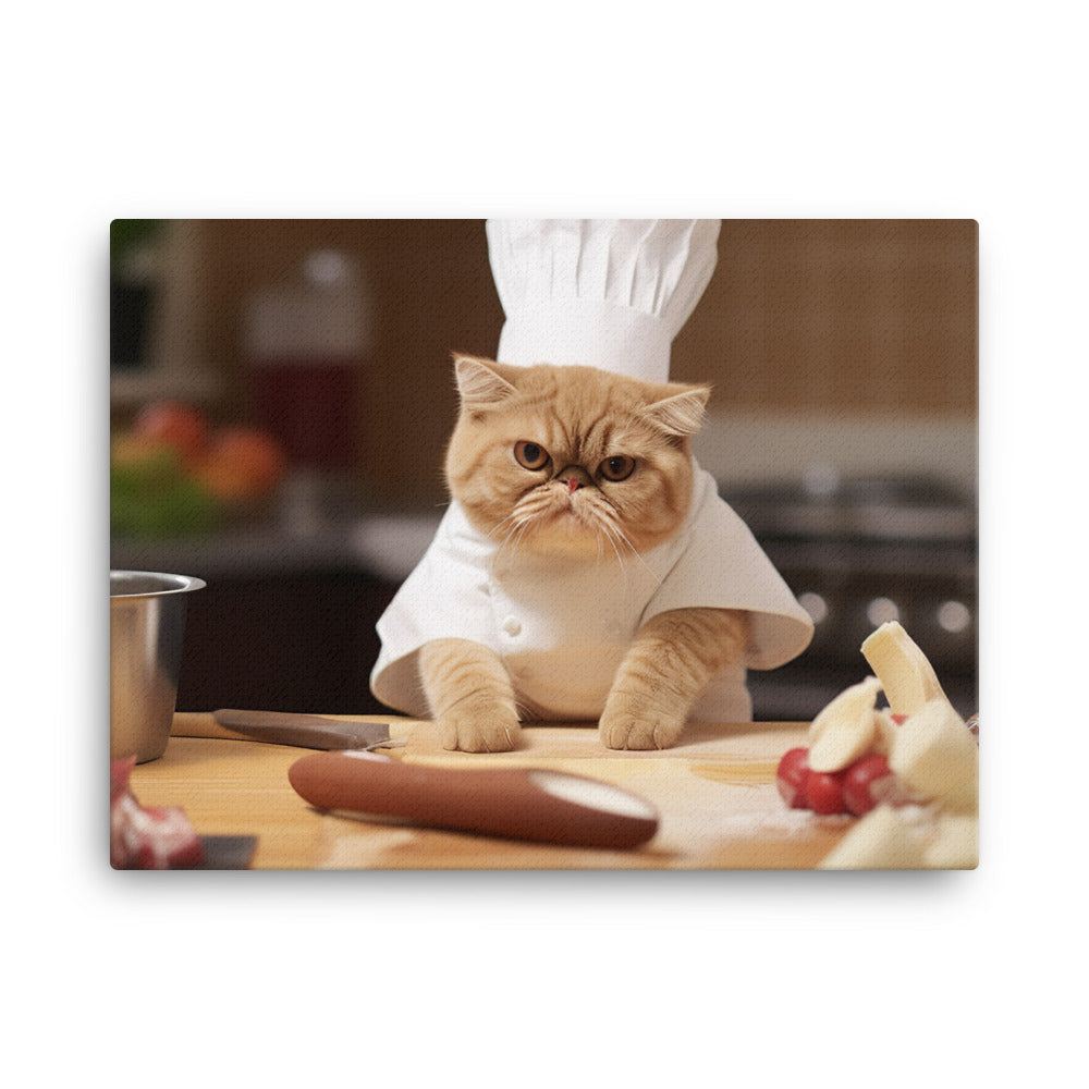 Exotic Shorthair Chef Canvas - PosterfyAI.com