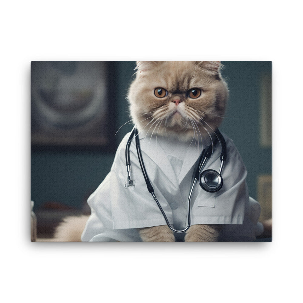 Exotic Shorthair Doctor Canvas - PosterfyAI.com
