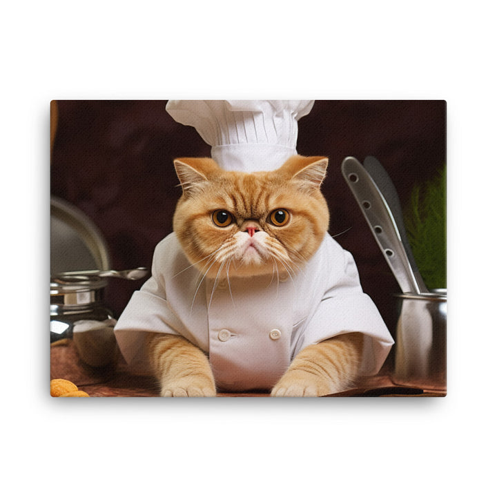 Exotic Shorthair Chef Canvas - PosterfyAI.com