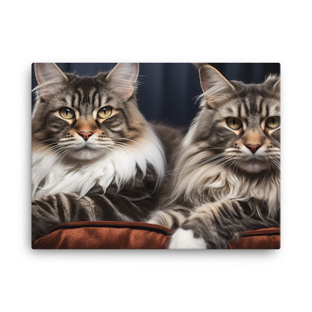Maine Coon Canvas - PosterfyAI.com