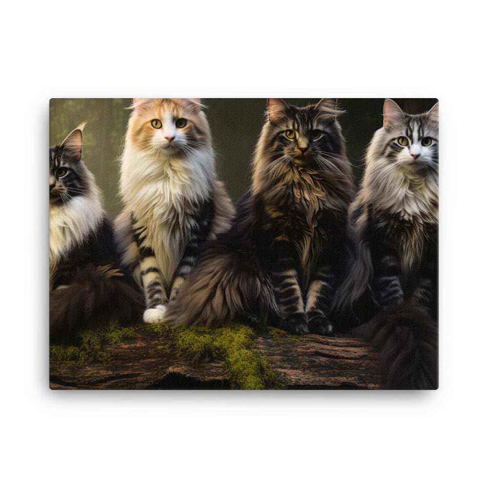 Norwegian Forest Canvas - PosterfyAI.com