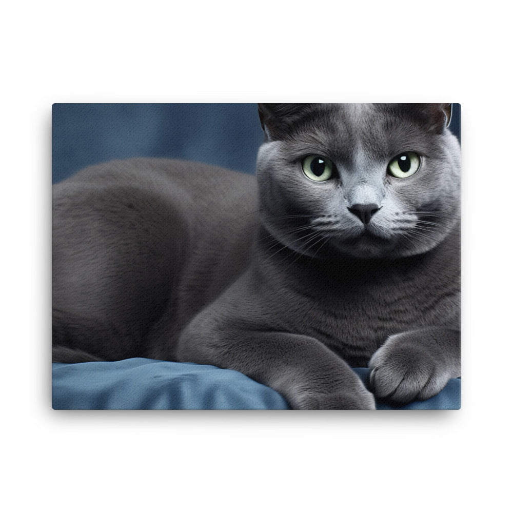 Russian Blue Canvas - PosterfyAI.com