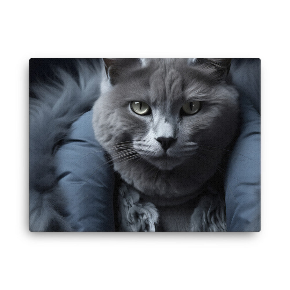 Russian Blue Canvas - PosterfyAI.com