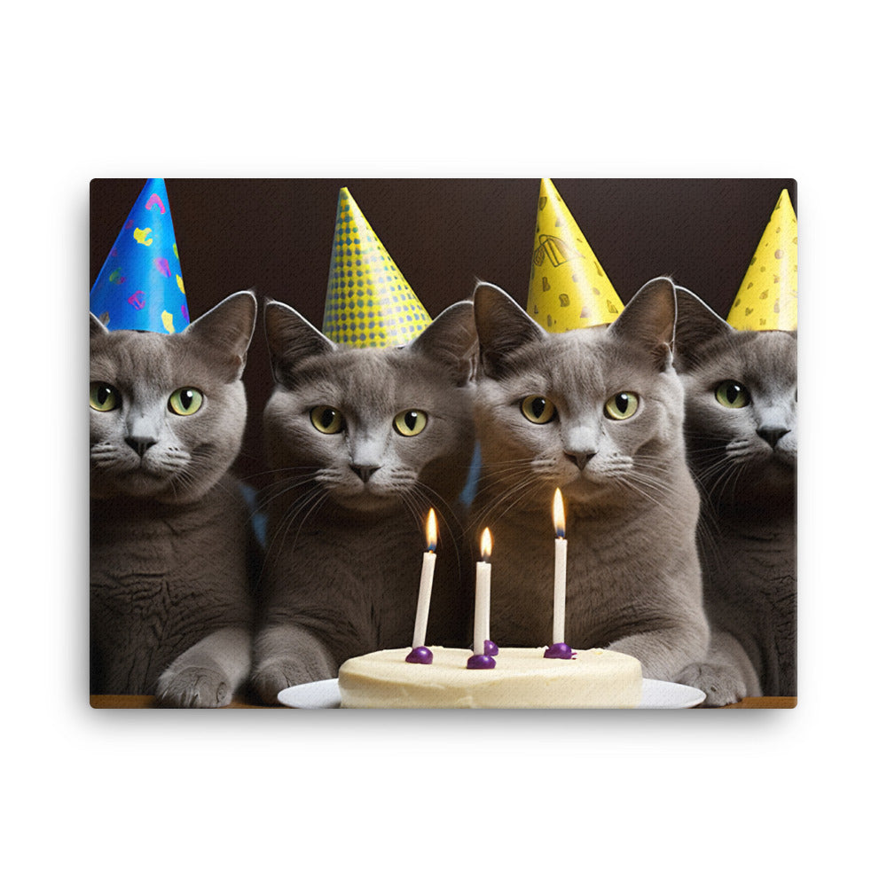 Russian Blue Canvas - PosterfyAI.com
