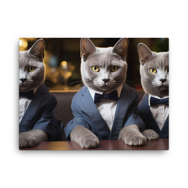 Russian Blue Canvas - PosterfyAI.com