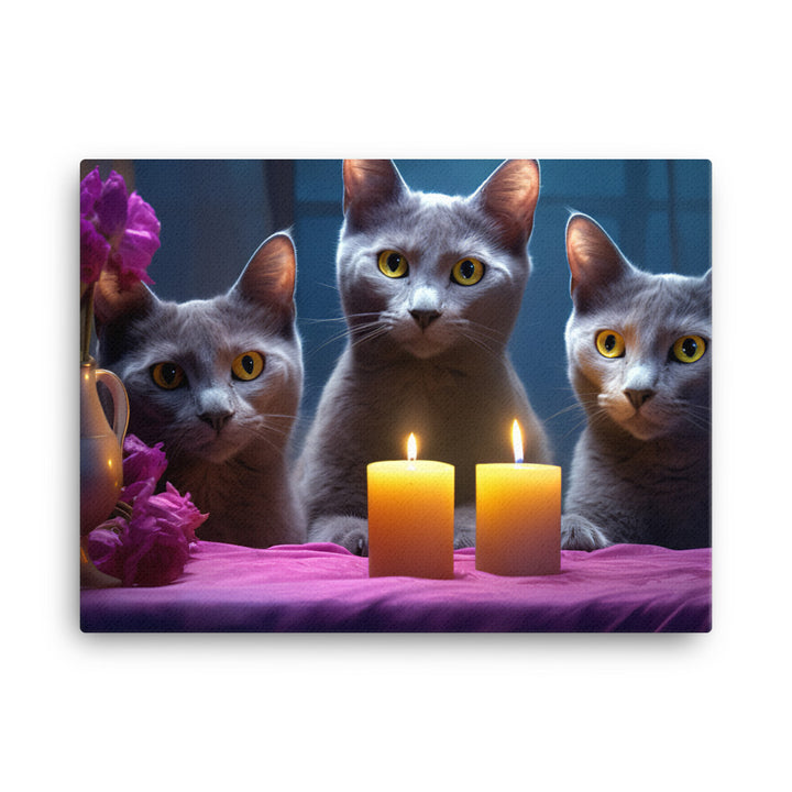 Russian Blue Canvas - PosterfyAI.com