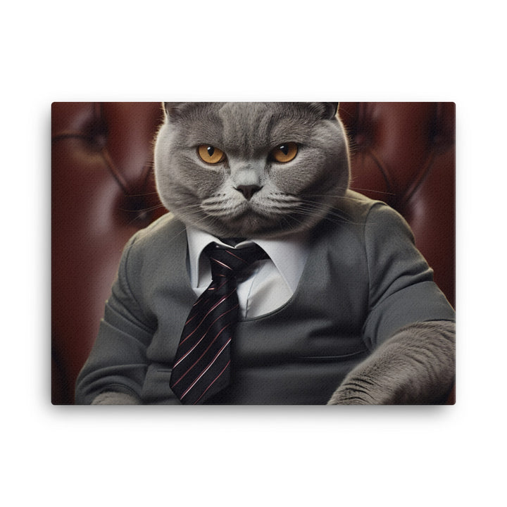 British Shorthair Sales Consultant Canvas - PosterfyAI.com