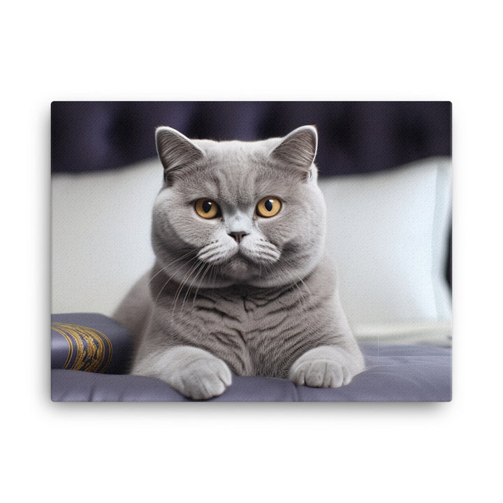 British Shorthair Hotel Staff Canvas - PosterfyAI.com