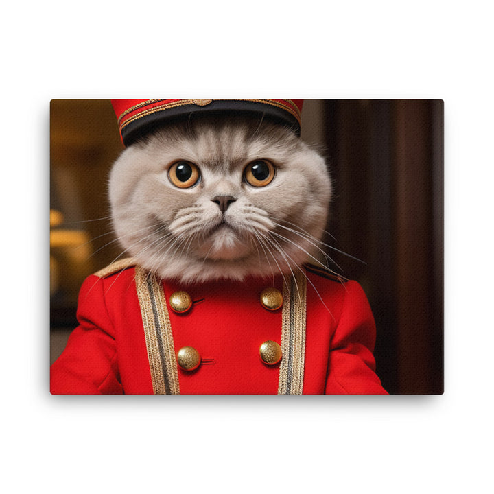 British Shorthair Hotel Staff Canvas - PosterfyAI.com