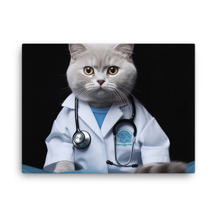 British Shorthair Doctor Canvas - PosterfyAI.com