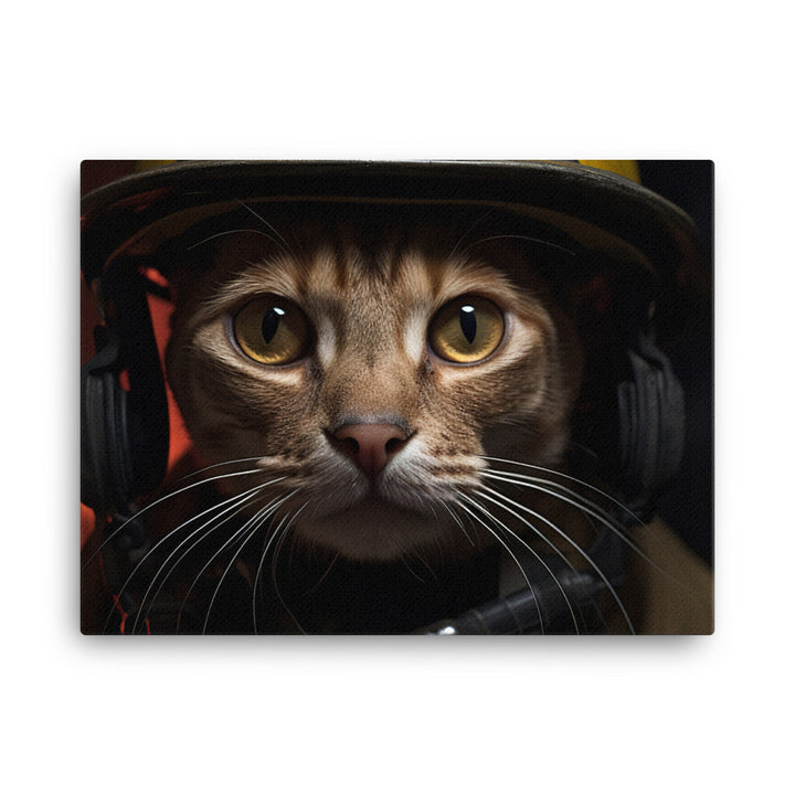 Abyssinian Firefighter Canvas - PosterfyAI.com