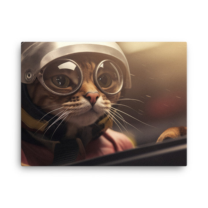 Abyssinian Motorsport Athlete Canvas - PosterfyAI.com