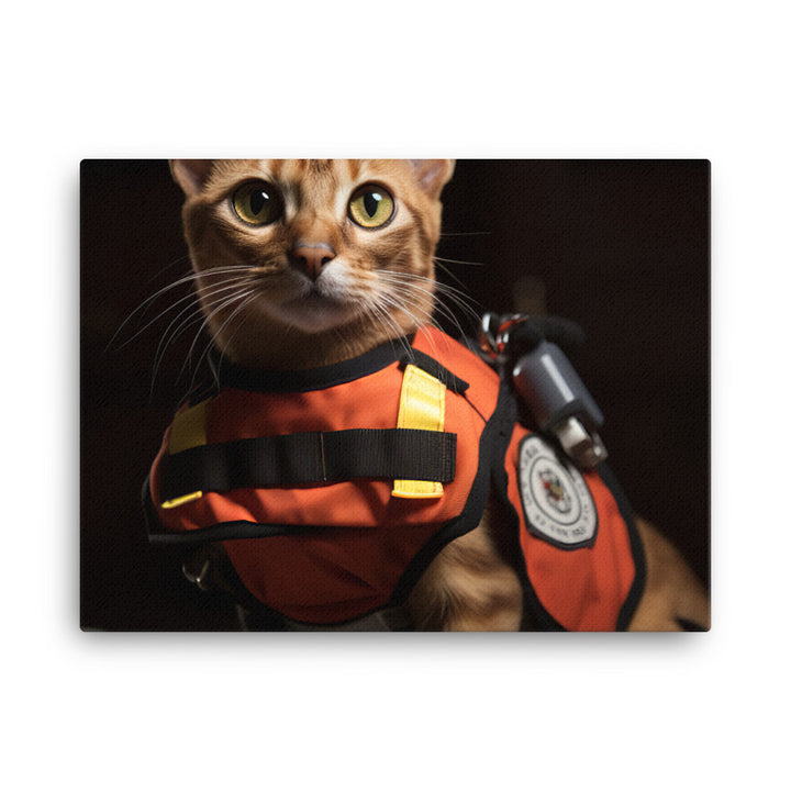 Abyssinian Paramedic Canvas - PosterfyAI.com