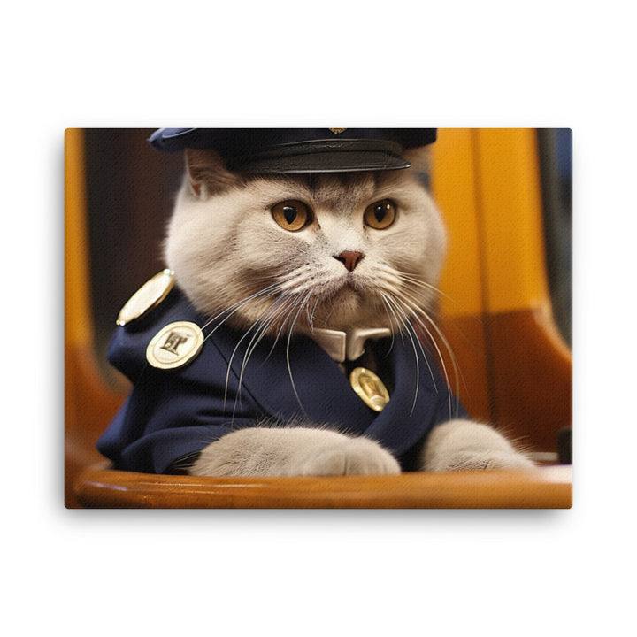 Scottish Fold Transit Operator Canvas - PosterfyAI.com