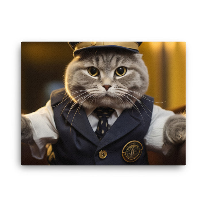 Scottish Fold Transit Operator Canvas - PosterfyAI.com