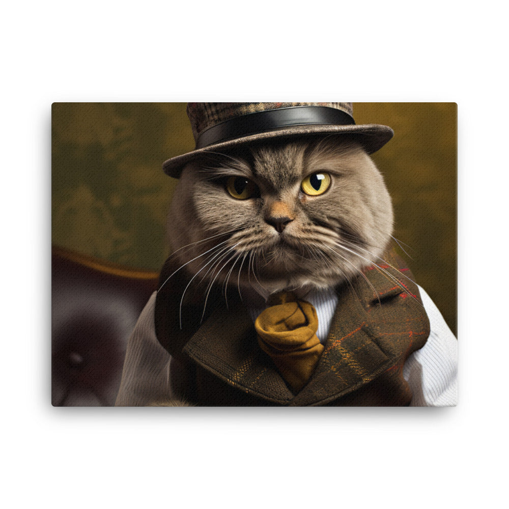 Scottish Fold Sales Consultant Canvas - PosterfyAI.com